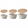 Bitz Bitz Gastro matte cream Schussel mit Deckel Set 3-tlg. d: 10 cm / 12 cm / 14 cm Кремовица Bitz Gastro матовая с крышкой, набор из 3 предм. д: 10см / 12см / 14см