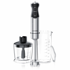 Arendo Arendo Stabmixer, 1000 W, Set, Edelstahl, vierflugeliges Messer, Purierstab, 600 ml Messbecher  Ручной блендер Arendo, 1000 Вт, набор, нержавеющая сталь, нож с четырьмя лезвиями, палочка для очистки, мерный стакан 600 мл.