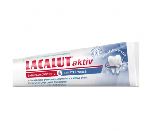 LACALUT aktiv medizinische Zahncreme Zahnfleischschutz & sanftes Weiss 75ml, Активная лечебная зубная паста, защита десен и мягкое отбеливание 75мл