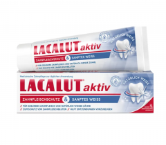 LACALUT aktiv medizinische Zahncreme Zahnfleischschutz &amp; sanftes Weiss 75ml, Активная лечебная зубная паста, защита десен и мягкое отбеливание 75мл