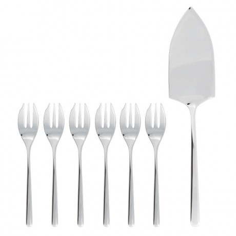Sambonet Sambonet Linear - Edelstahl 18/10 Kuchengabel Tortenheber Set 7-tlg. Sambonet Linear - набор вилок для торта из нержавеющей стали 18/10, 7 шт.