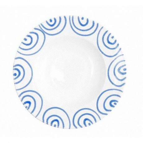 Gmundner Keramik Gmundner Keramik Blaugeflammt Pastateller Gourmet d: 29 cm / h: 4,5 cm Тарелка для пасты Gmundner Ceramics с синим пламенем для гурманов д: 29 см / высота: 4,5 см