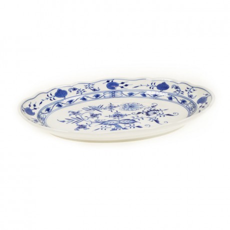 Meissen Meissen Zwiebelmuster kobaltblau - weisser Rand Platte oval 28,5 cm Мейсен луковый узор, кобальтово-синий - белый край, овальная тарелка 28,5 см