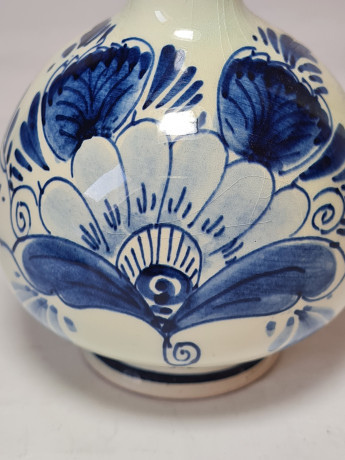 Кувшин винтажный Delft Blue, дельфтский фарфор с цветочным рисунком в синих тонах, Голландия, 1960-70гг.
