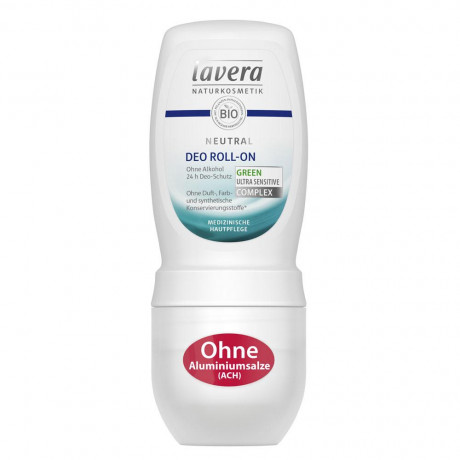 LAVERA Neutral Deo Roll On, 50 ml, Лавера Роликовый дезодорант без отдушек для сверхчувствительной кожи, био-масло примулы вечерней и био-алоэ вера, 50 мл