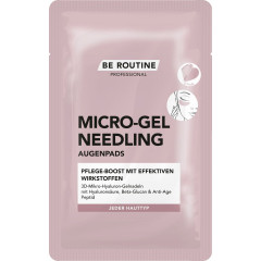 beroutine Micro-Gel Needling Augenpads, 2 Stueck, Микроигольчатые гелевые патчи для кожи вокруг глаз с гиалуроновой кислотой, бета-глюканом и пептидом, 1 пара