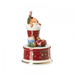 Hutschenreuther Hutschenreuther Sammelserie Weihnachtslied 2022 Spieluhr klein 'Leise rieselt der Schnee' d: 9 cm / h: 14 cm Hutschenreuther коллекционная серия Рождественская песнь 2022 музыкальная шкатулка маленькая &quot;Тихо струится снег&quot; d: 9 см / высота