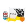 KNETA Vegane Spielknete Gelb Set (4x125g) mit Silikonformchen Желтый набор веганского теста для лепки (4x125 г) с силиконовыми формами