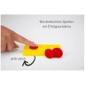 KNETA Vegane Spielknete Gelb Set (4x125g) mit Silikonformchen Желтый набор веганского теста для лепки (4x125 г) с силиконовыми формами