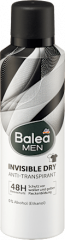 Balea MEN Antitranspirant Deospray Invisible Dry, 200 ml, Антиперспирант Invisible Dry против запаха и следов на одежде до 48 часов, 200 мл