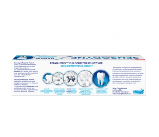 Sensodyne Repair & Protect Zahncreme extra frisch 75g, снижает болевые ощущения и обеспечивает длительную защиту, экстра свежесть, 75г