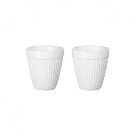 ASA SELECTION ASA Thermo Thermobecher Espresso Set 2-tlg. striped weiss 0,08 L / h: 7 cm Набор термо-термо чашек ASA для эспрессо, 2 шт. полосатый белый 0,08 л / высота: 7 см
