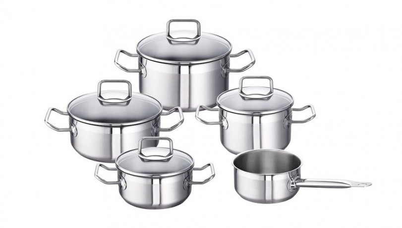 Schulte-Ufer Schulte-Ufer Topfset 5-tlg. PROFI STAR silber Набор горшков Шульте-Уфер 5 шт. ПРОФЕССИОНАЛЬНАЯ ЗВЕЗДА