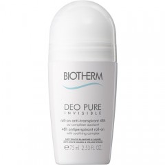 Biotherm Deo Pure Invisible Roll On 48h,  Биотерм Роликовый дезодорант-антиперспирант 48 часов, 75 мл