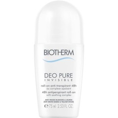 Biotherm Deo Pure Invisible Roll On 48h,  Биотерм Роликовый дезодорант-антиперспирант 48 часов, 75 мл