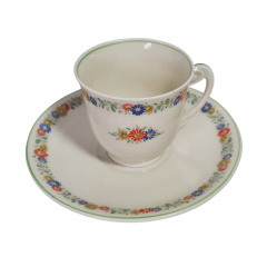 Кофейная пара винтажная Altrohlau с цветочным узором, фарфор, Германия, 1970-80гг.