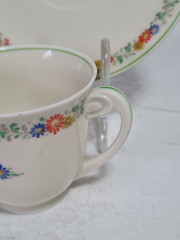 Кофейная пара винтажная Altrohlau с цветочным узором, фарфор, Германия, 1970-80гг.