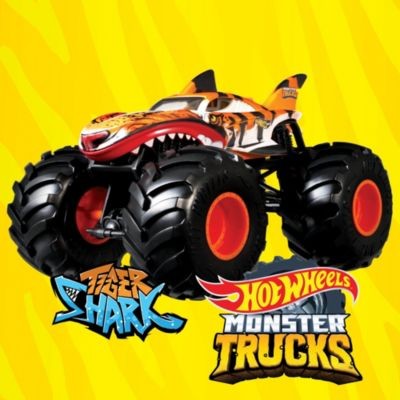Mattel Hot Wheels Monster Trucks 1:24 Die-Cast Tiger Shark Hot Wheels Monster Trucks 1:24 литая тигровая акула