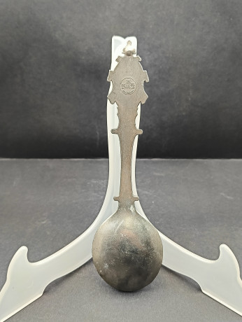 Ложка винтажная WMF Zinn "Замок в Каубе (земля Рейнланд-Пфальц)", юбилейная, олово, 19 см, Германия, 1981 год.