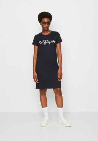 Tommy Hilfiger ROPE PUFF PRINT KNEE Jersey dress desert sky ROPE PUFF PRINT KNEE Платье из джерси небо пустыни