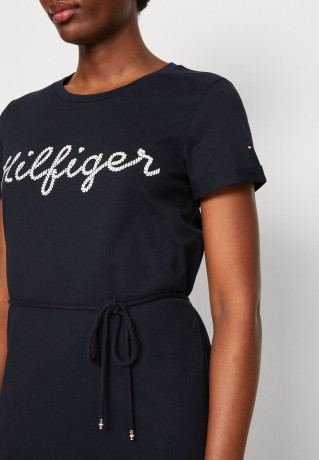 Tommy Hilfiger ROPE PUFF PRINT KNEE Jersey dress desert sky ROPE PUFF PRINT KNEE Платье из джерси небо пустыни