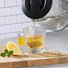 GOURMETmaxx GOURMETmaxx Wasserkocher Glas-Wasserkocher 1,7l Edelstahl/schwarz, 1.7 l, 2200,00 W  Чайник GOURMETmaxx стеклянный чайник 1,7л нержавеющая сталь/черный, 1,7 л, 2200,00 Вт