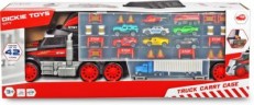 Dickie Toys Grosser Truck Tragekoffer inkl. 8 Die-Cast Fahrzeugen Helikopter Большой кейс для грузовых автомобилей, включающий 8 литых автомобилей и вертолеты.