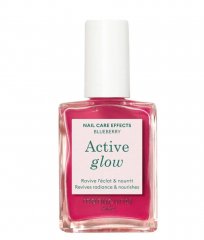 Manucurist Active Glow Blueberry + Grape, укрепляющий лак для ногтей с эффектом геля и натурального сияния, холодный розово-лиловый и полупрозрачный ягодный, укрепление ногтей, 2 х 15 мл