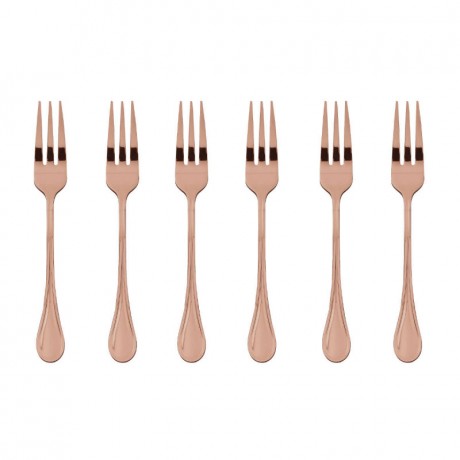 Sambonet Sambonet Royal - Edelstahl / PVD Kupfer Kuchengabel Set 6-tlg. Sambonet Royal - Набор вилок для торта из нержавеющей стали / меди с PVD-покрытием, 6 шт.