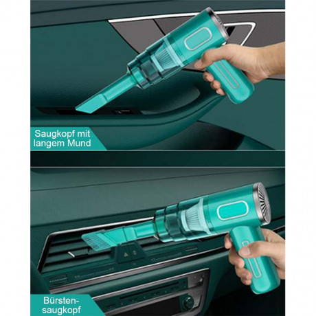 MOUTEN MOUTEN Akku-Handstaubsauger Kabelloser, wiederaufladbarer tragbarer Handstaubsauger mit 12000PA, Kabelloser Autostaubsauger Grun Беспроводной ручной пылесос MOUTEN Беспроводной перезаряжаемый портативный ручной пылесос с 12000PA, беспроводной автом
