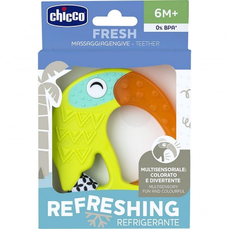 CHICCO Beissringe Funny Fresh Tukan mit sterilem Wasser gefullt Teethers Funny Fresh Toucan