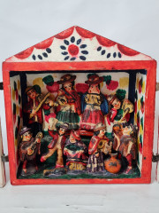 Композиция винтажная Retablos &quot;Музыканты&quot;, гипс, ручная роспись, 16 x 7,5 x 17,5 см, Германия, 1960-70гг.