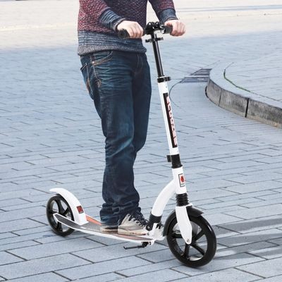 HOMCOM Tretroller mit Stossdampfung und hohenverstellbar Самокат с амортизацией и регулировкой высоты