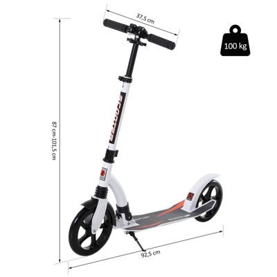 HOMCOM Tretroller mit Stossdampfung und hohenverstellbar Самокат с амортизацией и регулировкой высоты