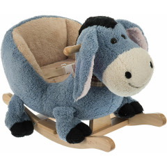 bieco Plusch Schaukeltier Baby Esel 60 cm aus Holz Schaukelpferd mit Sicherheitsgurt Schaukeltiere Плюшевая качалка ослик 60 см деревянная лошадка-качалка с ремнем безопасности Животные-качалки