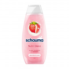 Schauma Shampoo Nutri Glanz, 400 ml, Schauma восстанавливающий шампунь Nutri Glanz с клубникой, миндальным молочком и провитамином B5, 400 мл