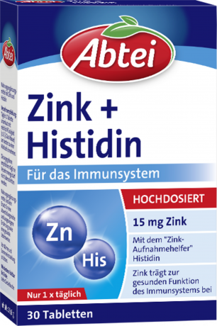 Abtei Vorteilspack Abwehrboost fuer die Erkaeltungszeit 3 Produkte: 30 Tabletten + 24 Kapseln + 30 Lutschtabletten, Abtei Набор пищевых добавок для поддержки иммунитета: цинк с гистидином, растительный витамин D3 и витамин C с цинком, 3 средства: 30 табле