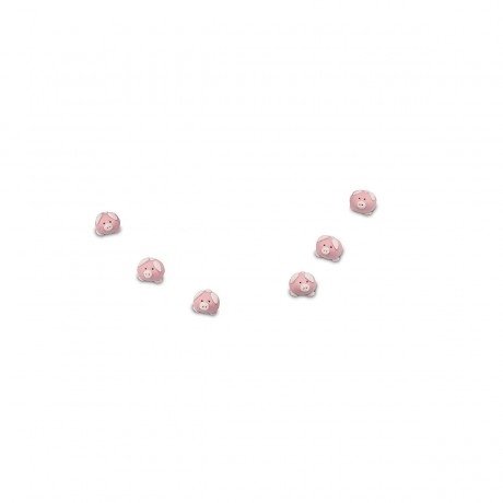 LOGOPLAY Set = 6 Ersatzschweinchen fur das Pig Hole Комплект = 6 запасных поршней для свинарника