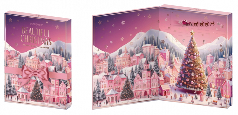 WONDERNICE Adventskalender 2026, Адвент-календарь 2026 WONDERNICE с косметикой и аксессуарами, 24 подарка