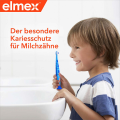 elmex Zahnpasta Kinder Doppelpack (2x50 ml), 100 ml, Детская зубная паста Kinder с фторидом для защиты от кариеса, 2–6 лет, 2 × 50 мл