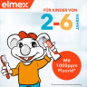 elmex Zahnpasta Kinder Doppelpack (2x50 ml), 100 ml, Детская зубная паста Kinder с фторидом для защиты от кариеса, 2–6 лет, 2 × 50 мл
