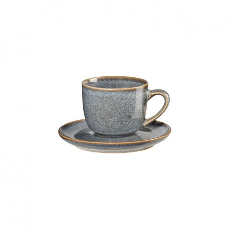 ASA SELECTION ASA Saisons Denim Espressotasse mit Untertasse 0,09 L / h: 5,5 cm Чашка для эспрессо ASA Saisons Denim с блюдцем 0,09 л / высота: 5,5 см