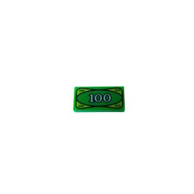 LEGO LEGO Geldschein 1x2 Fliese - Grun 3069bpx7 - 100x Плитка LEGO Banknote 1x2 — зеленый 3069bpx7 — 100x