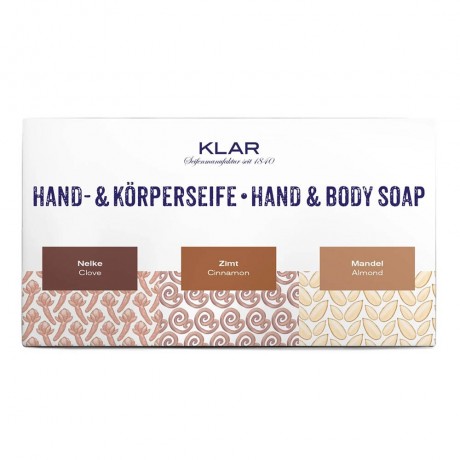 Klar Seifen Set Hand- & Korperseifen Gewurze 3x100g  Набор Пряности для мыла для рук и тела 3x100г