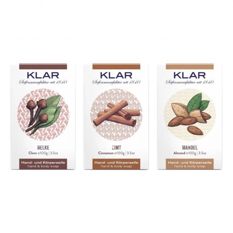 Klar Seifen Set Hand- & Korperseifen Gewurze 3x100g  Набор Пряности для мыла для рук и тела 3x100г