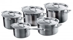 Le Creuset LE CREUSET Topfset 5-tlg. 3-PLY silber Набор горшков LE CREUSET из 5 предметов. 3-слойный