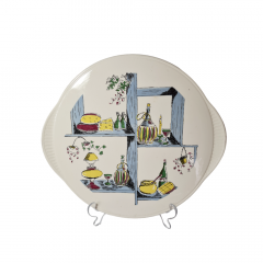 Echt dom Keramik Винтажное керамическое блюдо с ручками, 34см, Германия, 1960-70гг.