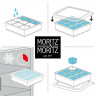 Moritz & Moritz Moritz & Moritz Eiswucrfelform eckig 2 er Set  grau Набор квадратных форм для кубиков льда Moritz &amp; Moritz, 2 шт.