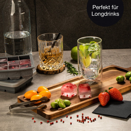 Moritz & Moritz Moritz & Moritz Eiswucrfelform eckig 2 er Set  grau Набор квадратных форм для кубиков льда Moritz &amp; Moritz, 2 шт.