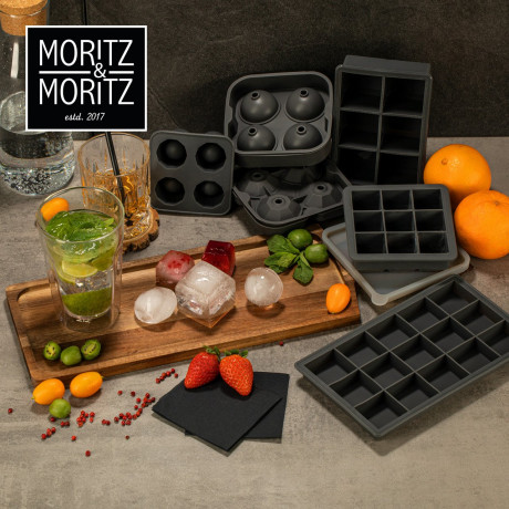 Moritz & Moritz Moritz & Moritz Eiswucrfelform eckig 2 er Set  grau Набор квадратных форм для кубиков льда Moritz &amp; Moritz, 2 шт.